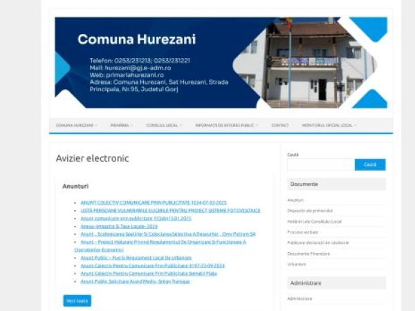 primariahurezani.ro